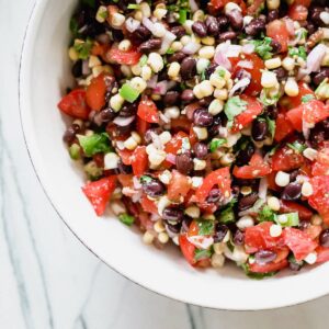 sweet corn and black bean salsa