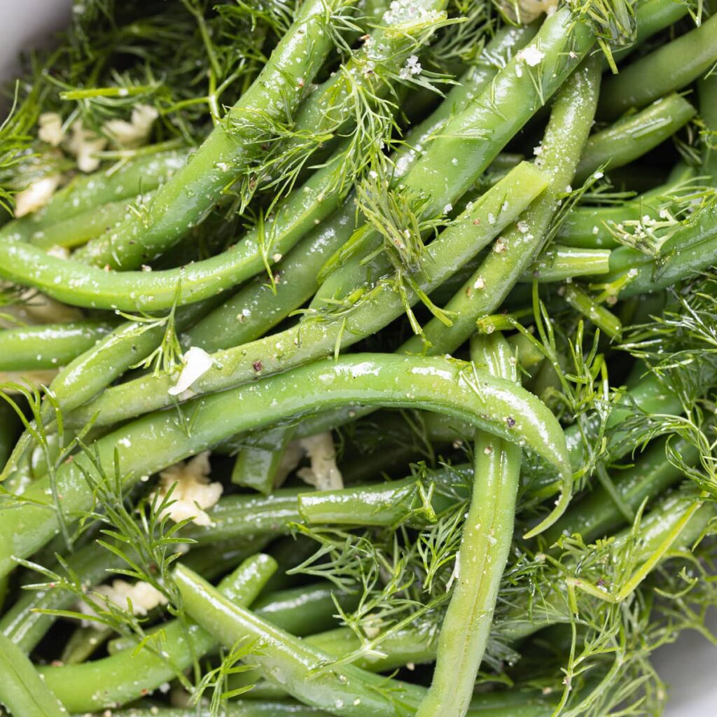Dill and Garlic Green Beans