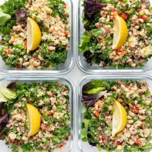 Easy Quinoa Salad Lunch Bowls, 4 bowls