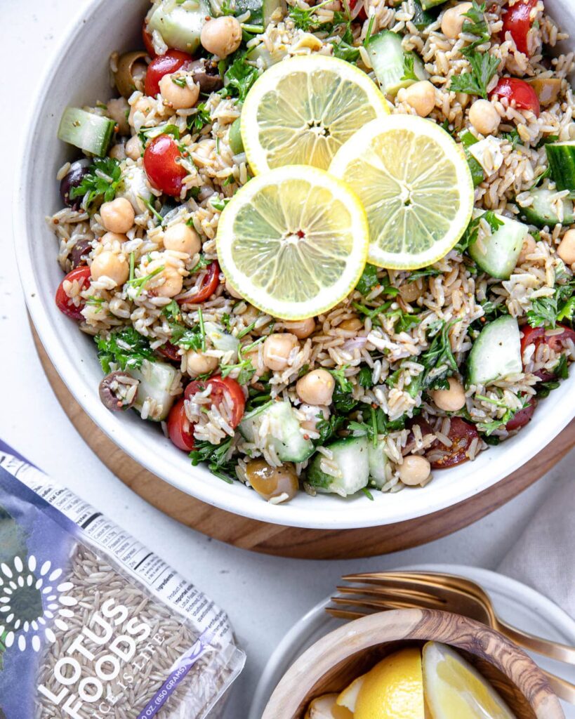 Mediterranean Veggies and Brown Rice Salad
