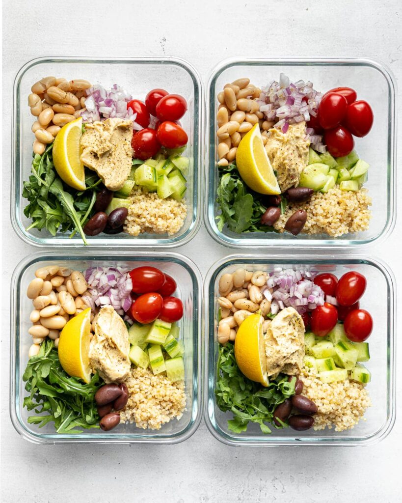 Easy Mediterranean Lunch Bowls - glowinglywell.com