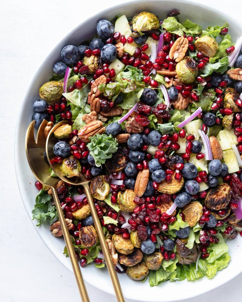 maple roasted brussels sprouts salad