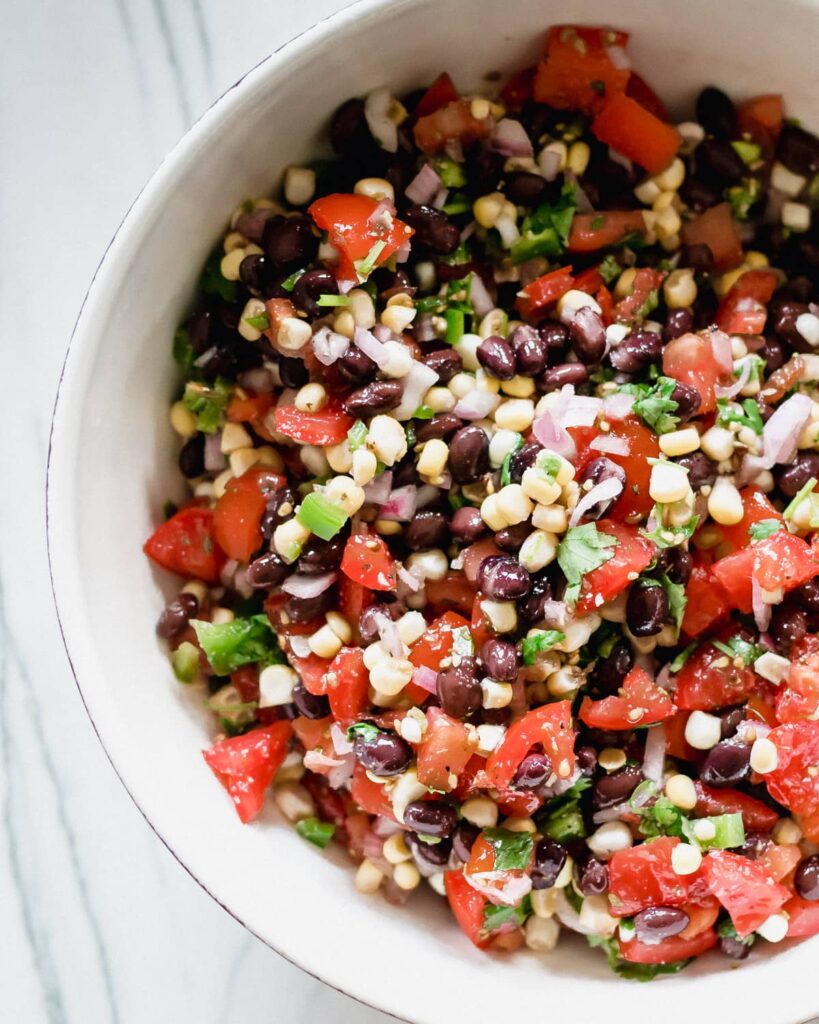 sweet corn and black bean salsa